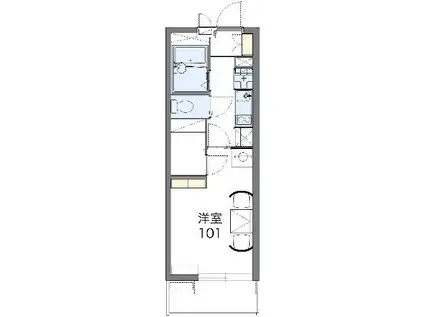 レオパレスルミュールⅢ(1K/3階)の間取り写真