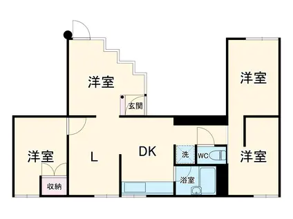 本厚木エグゼクティブマンション(3LDK/1階)の間取り写真