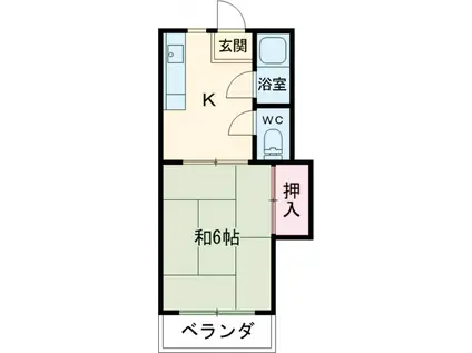 千代田コーポ(1K/2階)の間取り写真