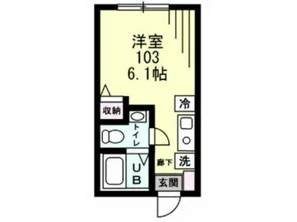 REFINE戸塚町(ワンルーム/1階)の間取り写真