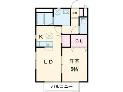 パナグレイスC(1LDK/1階)の間取り写真
