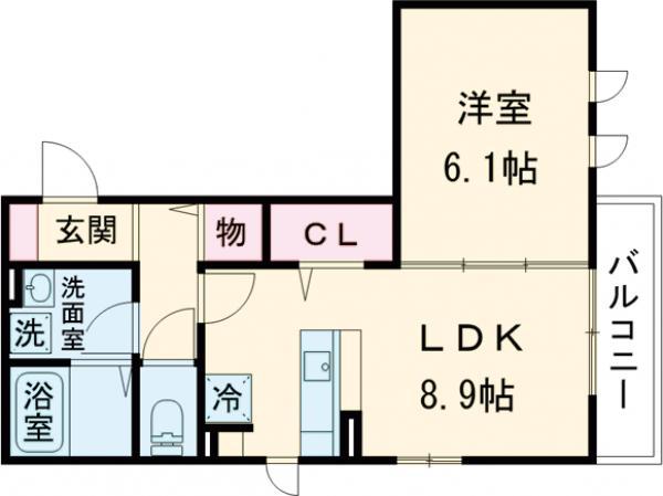 ハイムクライスⅡ(1LDK/2階)の間取り写真