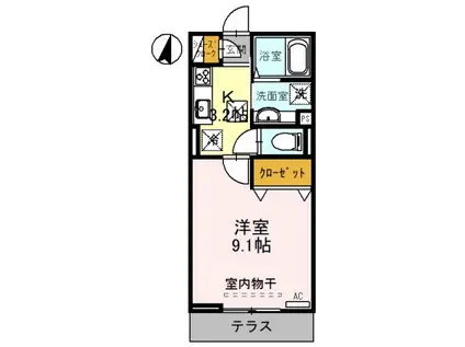 アバンス大宮(1K/1階)の間取り写真