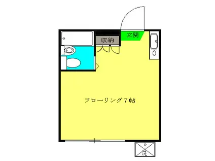 ソフィアフラット(ワンルーム/2階)の間取り写真