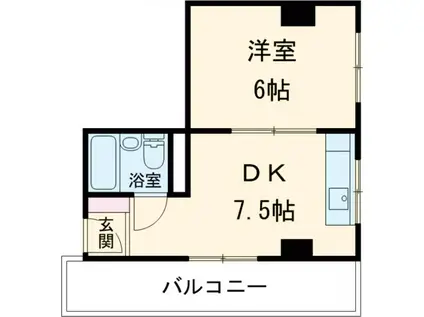 ポートライフマンション(1LDK/5階)の間取り写真
