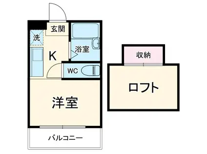 イオボヌール七里ヶ浜(1K/1階)の間取り写真