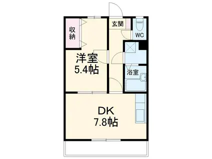 ガーデンコート平松AP(1DK/1階)の間取り写真