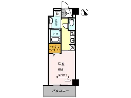 CLAIRE(1K/3階)の間取り写真