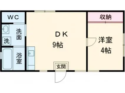 ナチュラルパーク(1DK/2階)の間取り写真