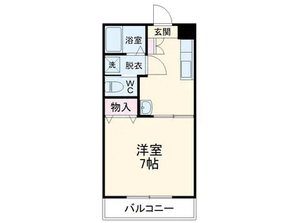 マンションOLIVE(1K/3階)の間取り写真
