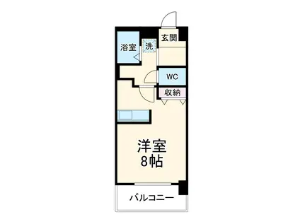 サンパレス植田(ワンルーム/4階)の間取り写真