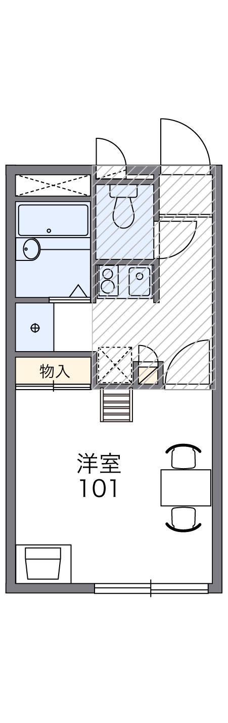 レオパレスアピテA(1K/2階)の間取り写真