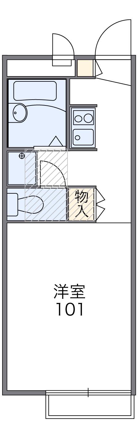 レオパレスタカネ(1K/1階)の間取り写真