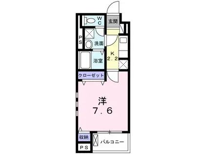 セイバリー西葛西Ⅰ(1K/3階)の間取り写真