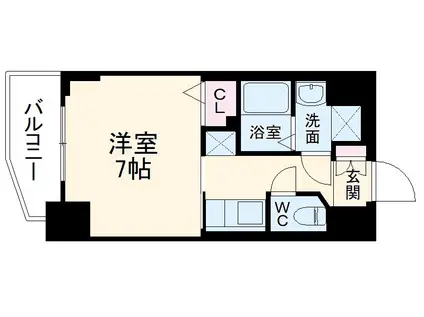 S-RESIDENCE平安通(1K/11階)の間取り写真