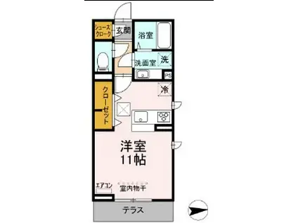 トワ・グレース柏の葉(ワンルーム/3階)の間取り写真