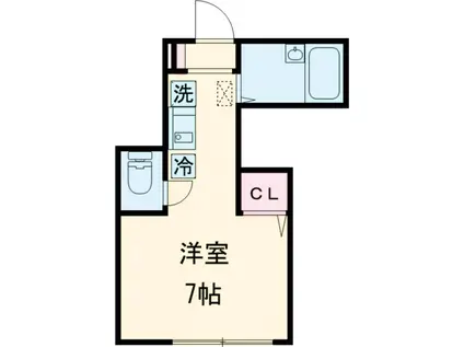 IPOMEE DE TACHIKAWA(ワンルーム/1階)の間取り写真