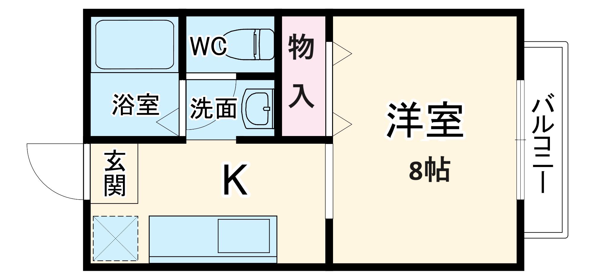 RICOC(1K/2階)の間取り写真