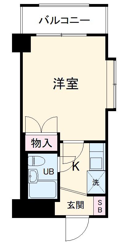 ヴランニュー金沢八景(ワンルーム/5階)の間取り写真