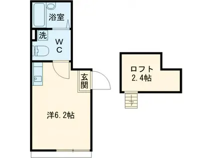 マーレ梅島(ワンルーム/3階)の間取り写真