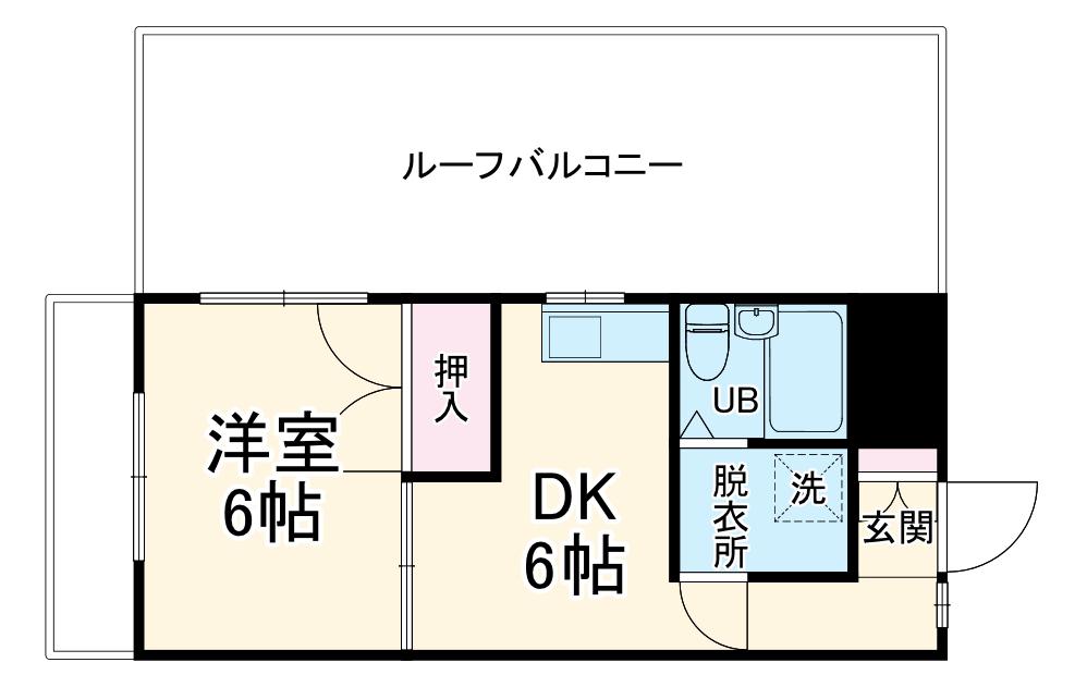 ピエモンテハイツ(1DK/5階)の間取り写真