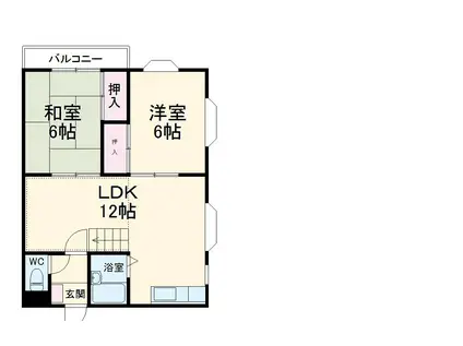 コア新松戸(2LDK/3階)の間取り写真