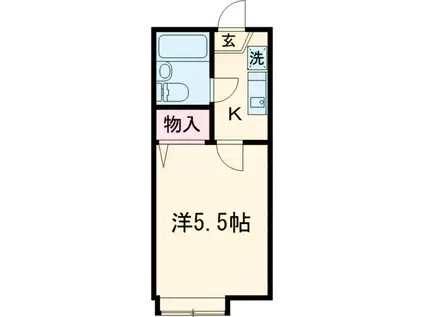 サニーコート北葛西B(1K/2階)の間取り写真