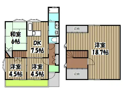 サンサーライトーピアⅡ(4DK/2階)の間取り写真