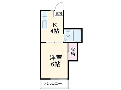 NOVUハウス(1K/2階)の間取り写真