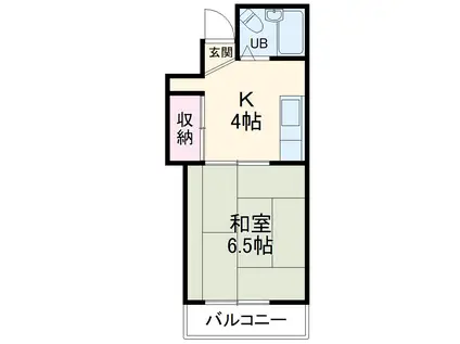 NOVUハウス(1K/2階)の間取り写真