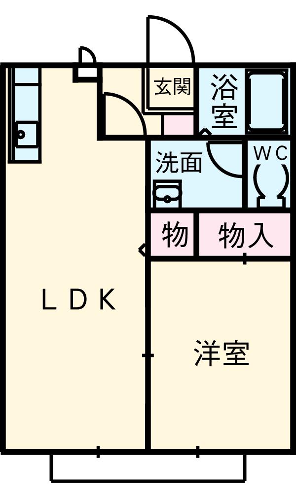 メゾンアストリア(1LDK/1階)の間取り写真