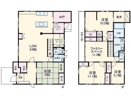 東海道本線 新居町駅 徒歩25分 2階建 築21年(4SLDK)の間取り写真