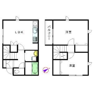 阪和線 和泉府中駅 徒歩26分 2階建 築14年(2LDK)の間取り写真