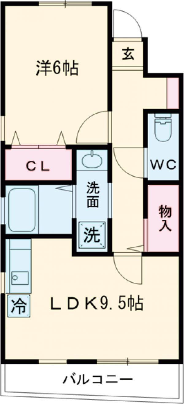プルミエール(1LDK/2階)の間取り写真