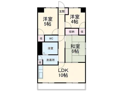 グリーンピュアいなべ(3LDK/3階)の間取り写真