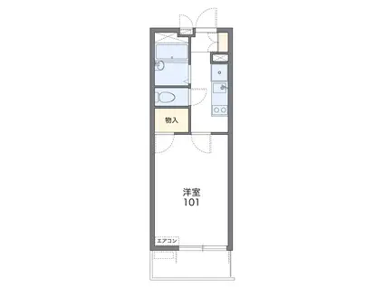 レオパレスしろがね(1K/2階)の間取り写真