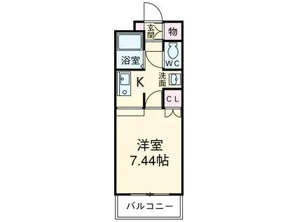 アーバンコート野口(1K/2階)の間取り写真