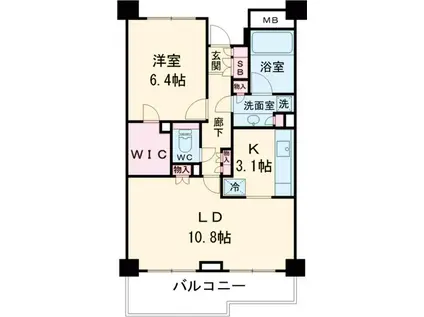 クラッサ成城(1LDK/3階)の間取り写真