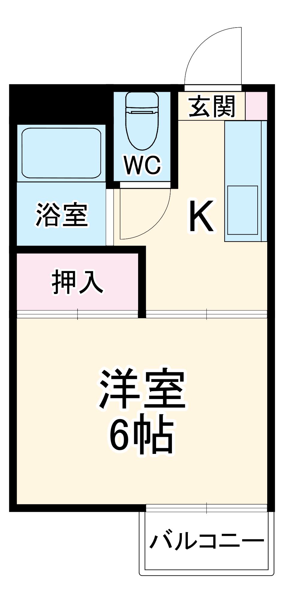 コーポ高崎(1K/3階)の間取り写真