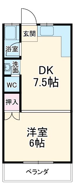 新神戸コーポ(2DK)の間取り写真