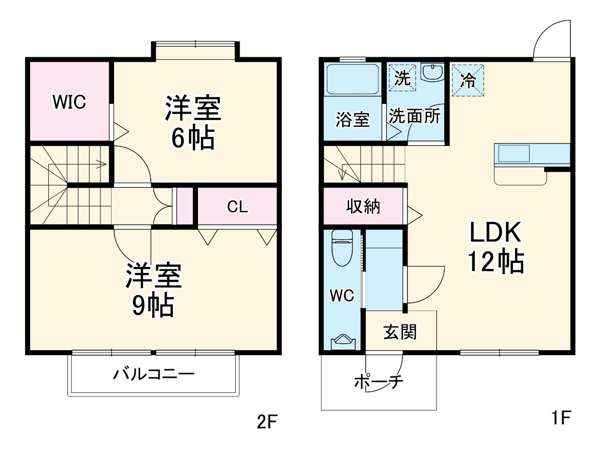 パインフォレスト+Wan F(2SLDK)の間取り写真