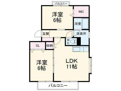 SOURCE Ⅱ(2LDK/2階)の間取り写真