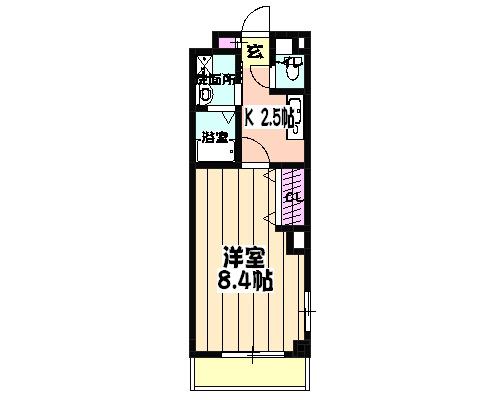 アートビルズ5(1K/2階)の間取り写真
