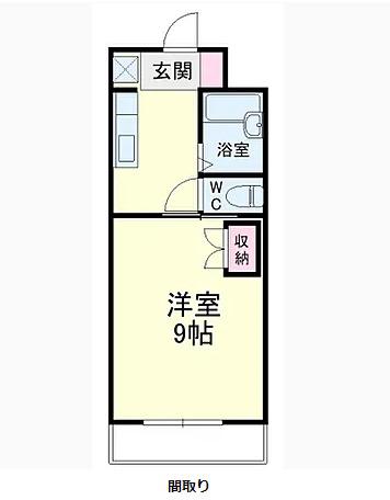 マンションリーフⅢ(1K/1階)の間取り写真