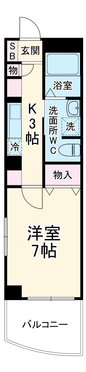 GOTOⅡ(1K/6階)の間取り写真