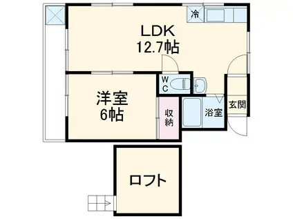 ライフピアストーク(1LDK/2階)の間取り写真