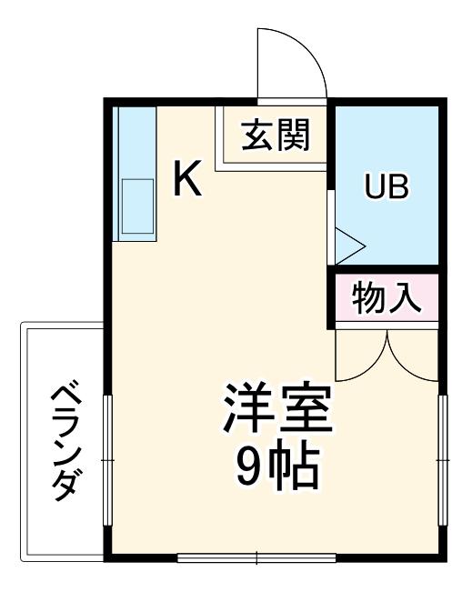 レジデンス津田(ワンルーム/2階)の間取り写真