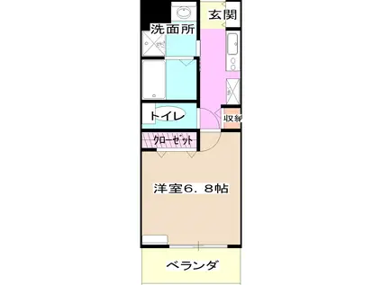 レジディア船橋Ⅰ(1K/9階)の間取り写真