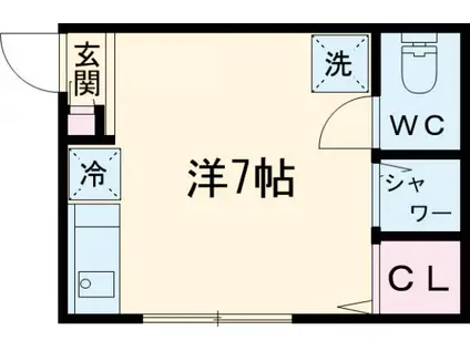 プレジ桜新町(ワンルーム/1階)の間取り写真