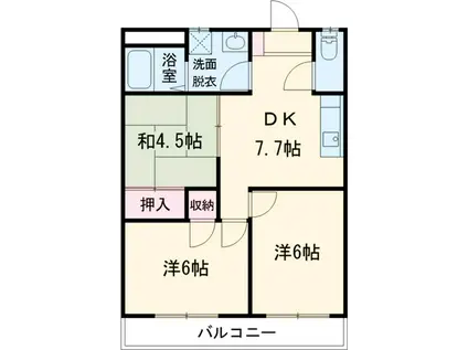 アーバン(3DK/2階)の間取り写真